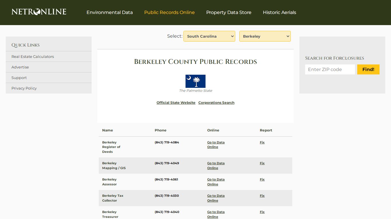 Berkeley County Public Records - NETROnline.com